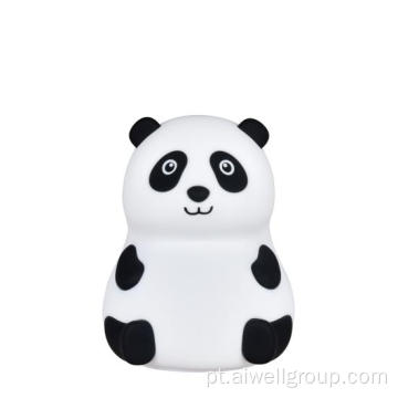 Lâmpada noturna de silicone de desenho animado de panda